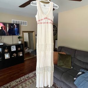 Cream maxi dress